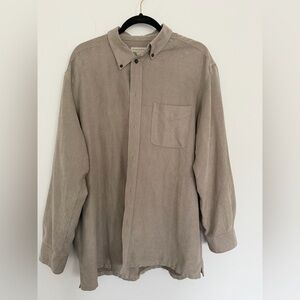 Suede Button Up Blouse